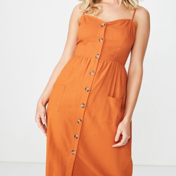 Cotton On Front Pocket Midi Dress - Picture 2 of 9